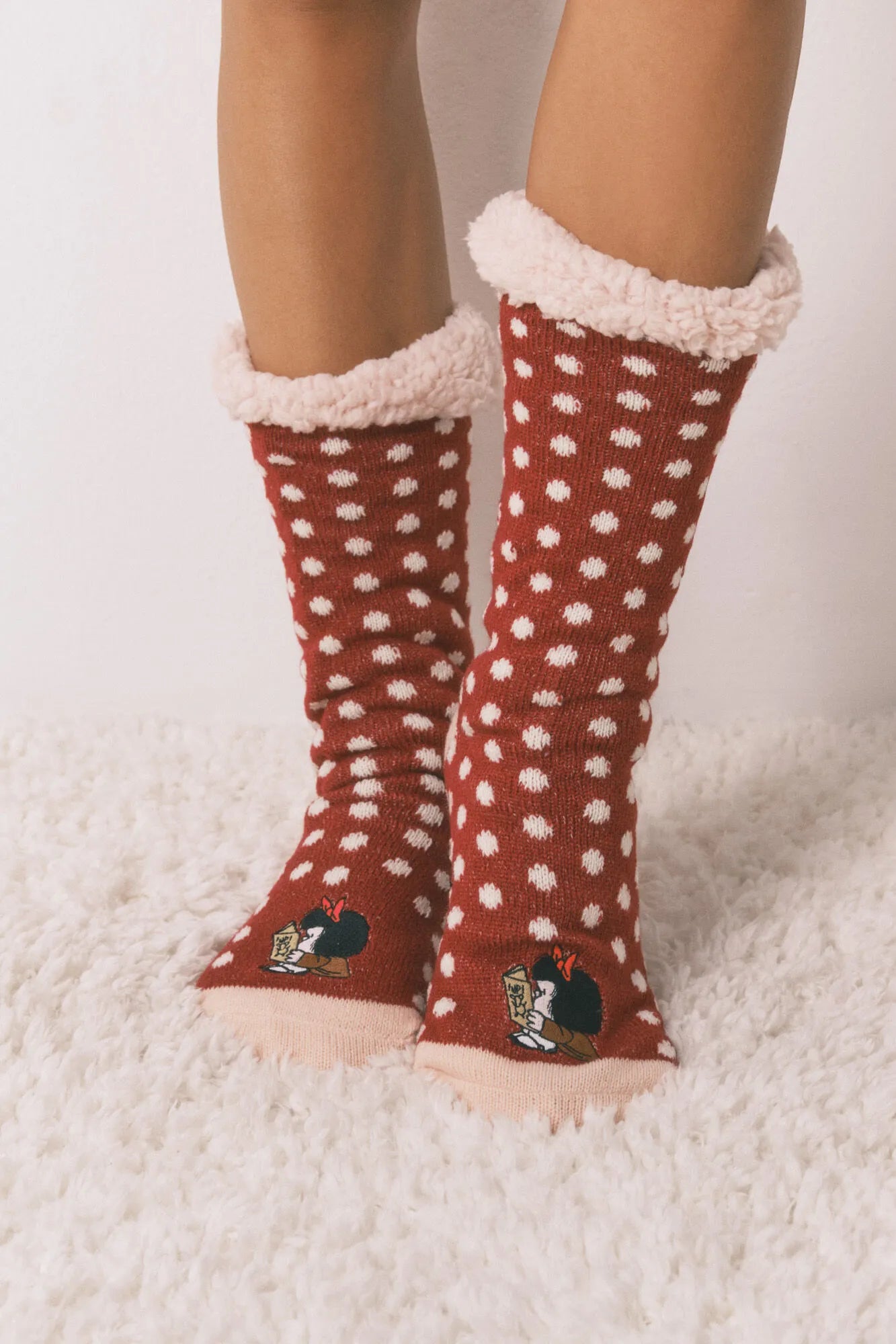 Women Secret_Red_Mafalda Red Tricot Long Socks_3612479_60_03