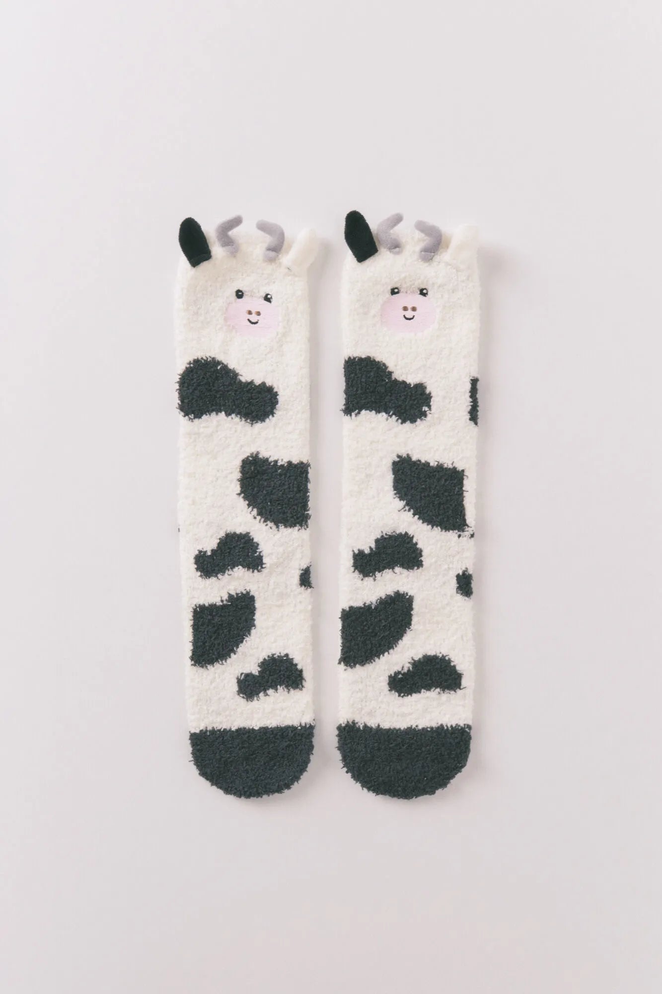 Women Secret_White_Long 3D Cow Print Hair Socks_3612487_99_04