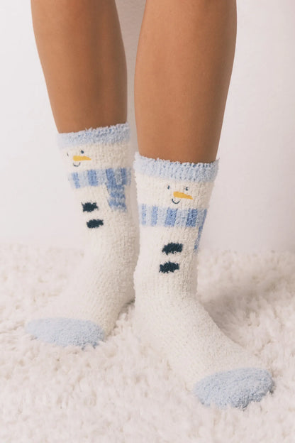 Women Secret_White_Long Fur Socks with Snowman Print_3612488_99_03