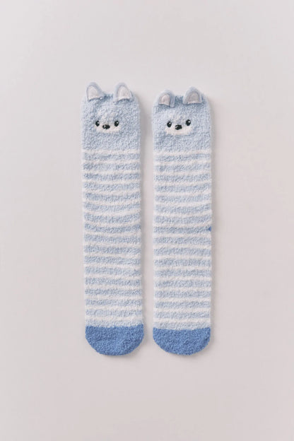 Women Secret_Medium Blue_Long Hair Socks with 3D Bear Print_3612493_12_01