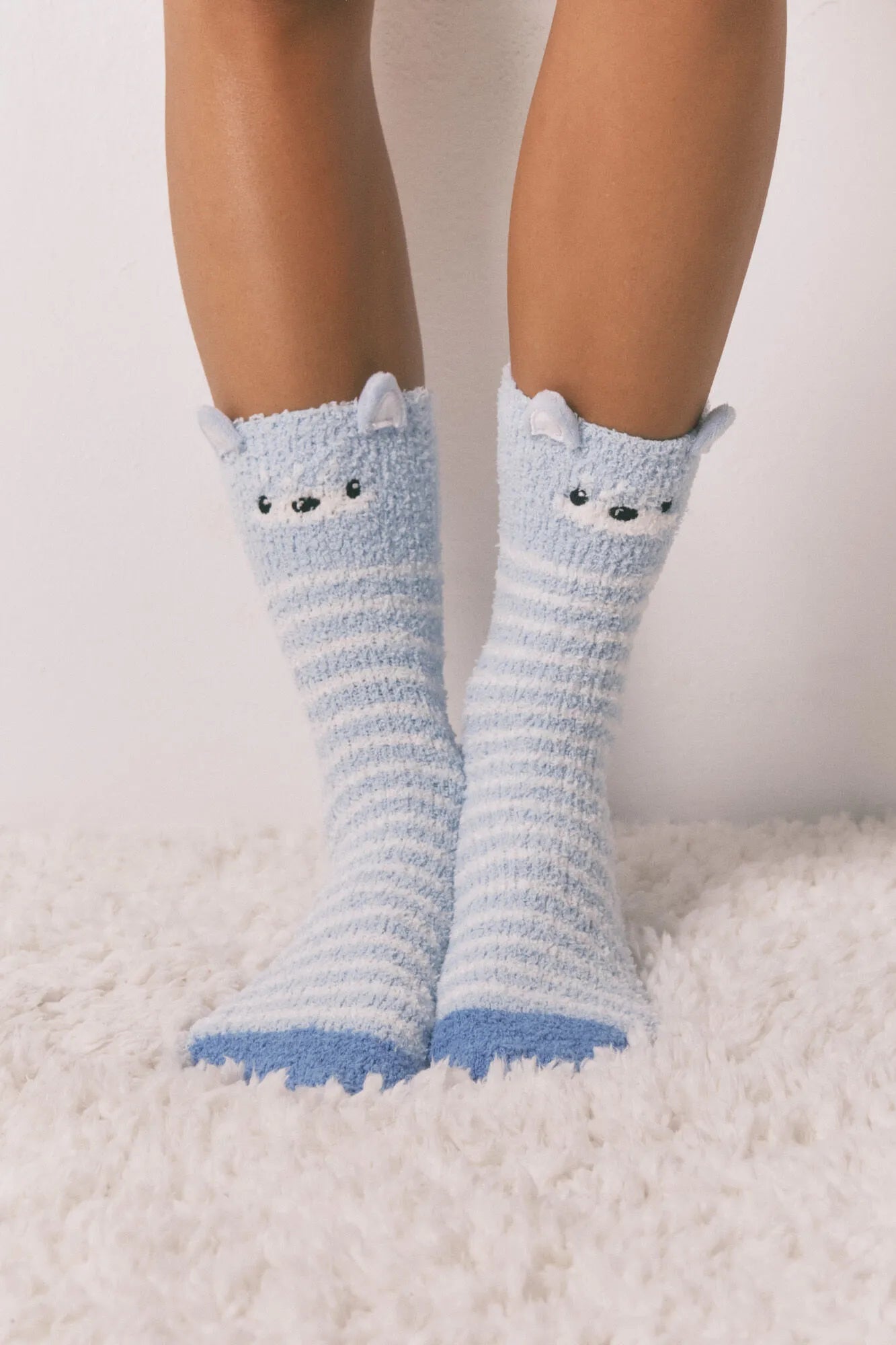 Women Secret_Medium Blue_Long Hair Socks with 3D Bear Print_3612493_12_03
