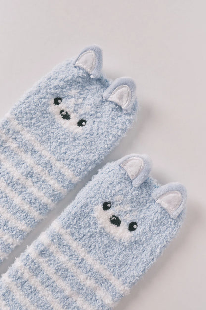 Women Secret_Medium Blue_Long Hair Socks with 3D Bear Print_3612493_12_04