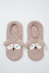 Women Secret Light Brown Women Brown Dog Slip-On Socks SKU: 3614772_32 Image 01