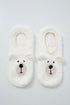 Women Secret Beige Women White Bear Slip-On Socks SKU: 3614773_50 Image 01