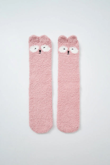 Women Secret Pink Women Pink Long Dog Socks SKU: 3614774_71 Image 01