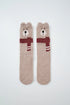 Women Secret Beige Women Beige Bear Long Socks SKU: 3614775_50 Image 01