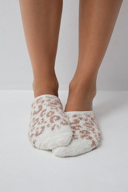 Women Secret Beige Women Beige Animal Print Slip-On Socks SKU: 3614776_50 Image 03