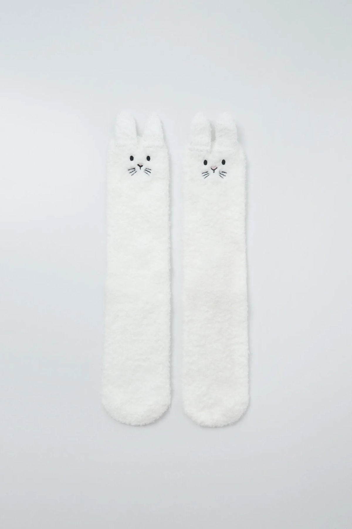Women Secret Beige Women Beige 3D Rabbit Long Socks SKU: 3614788_50 Image 01