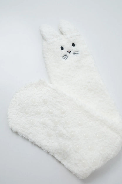 Women Secret Beige Women Beige 3D Rabbit Long Socks SKU: 3614788_50 Image 02
