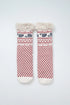 Women Secret Multicoloured Women Red Border Print Long Socks SKU: 3614789_98 Image 01