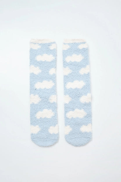 Women Secret Medium Blue Women Blue Snoopy Print Long Socks SKU: 3614795_14 Image 01