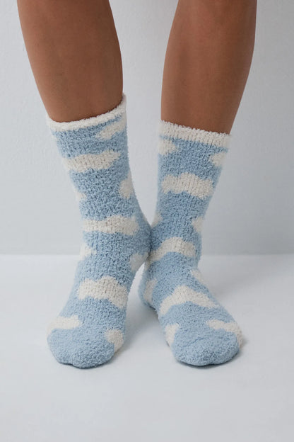 Women Secret Medium Blue Women Blue Snoopy Print Long Socks SKU: 3614795_14 Image 03