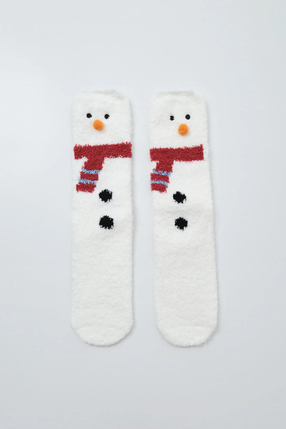 Women Secret Beige Women Beige 3D Snowman Long Socks SKU: 3614809_50 Image 01