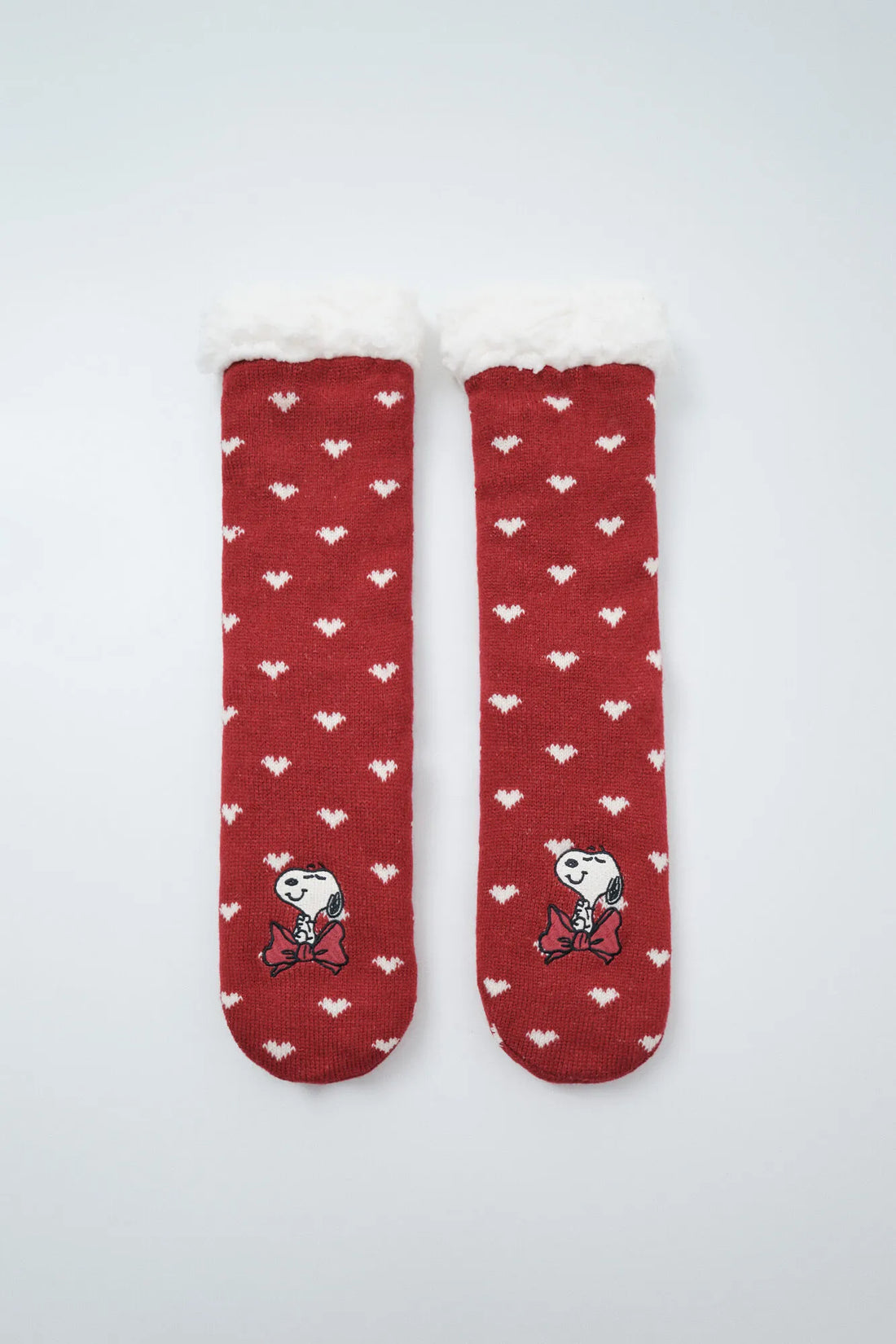 Women Secret Red Women Red Snoopy Print Long Socks SKU: 3614811_60 Image 01