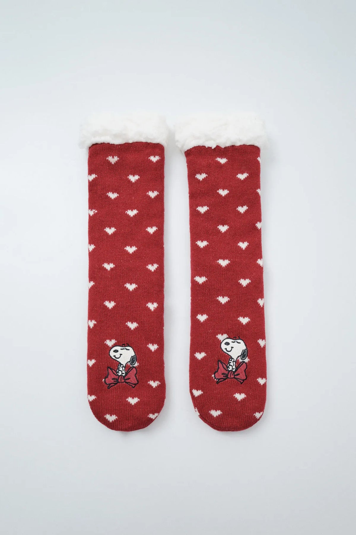 Women Secret Red Women Red Snoopy Print Long Socks SKU: 3614811_60 Image 01