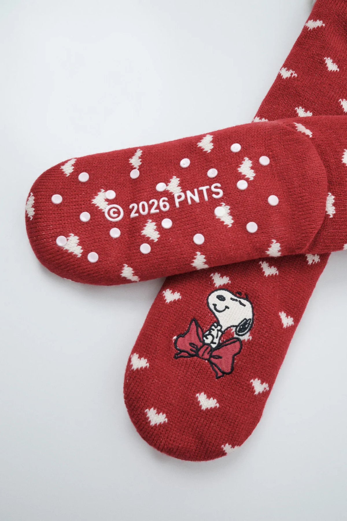 Women Secret Red Women Red Snoopy Print Long Socks SKU: 3614811_60 Image 02