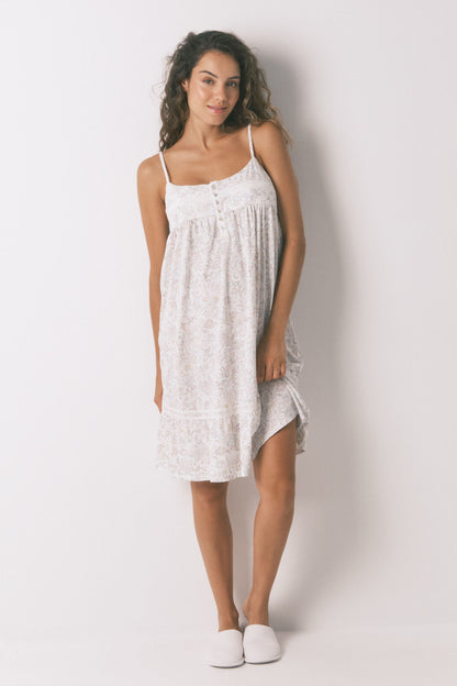 Women Secret_Multi-Color_Pink Floral Cotton &quot;Maternity&quot; Midi Nightgown_3632483_73_05