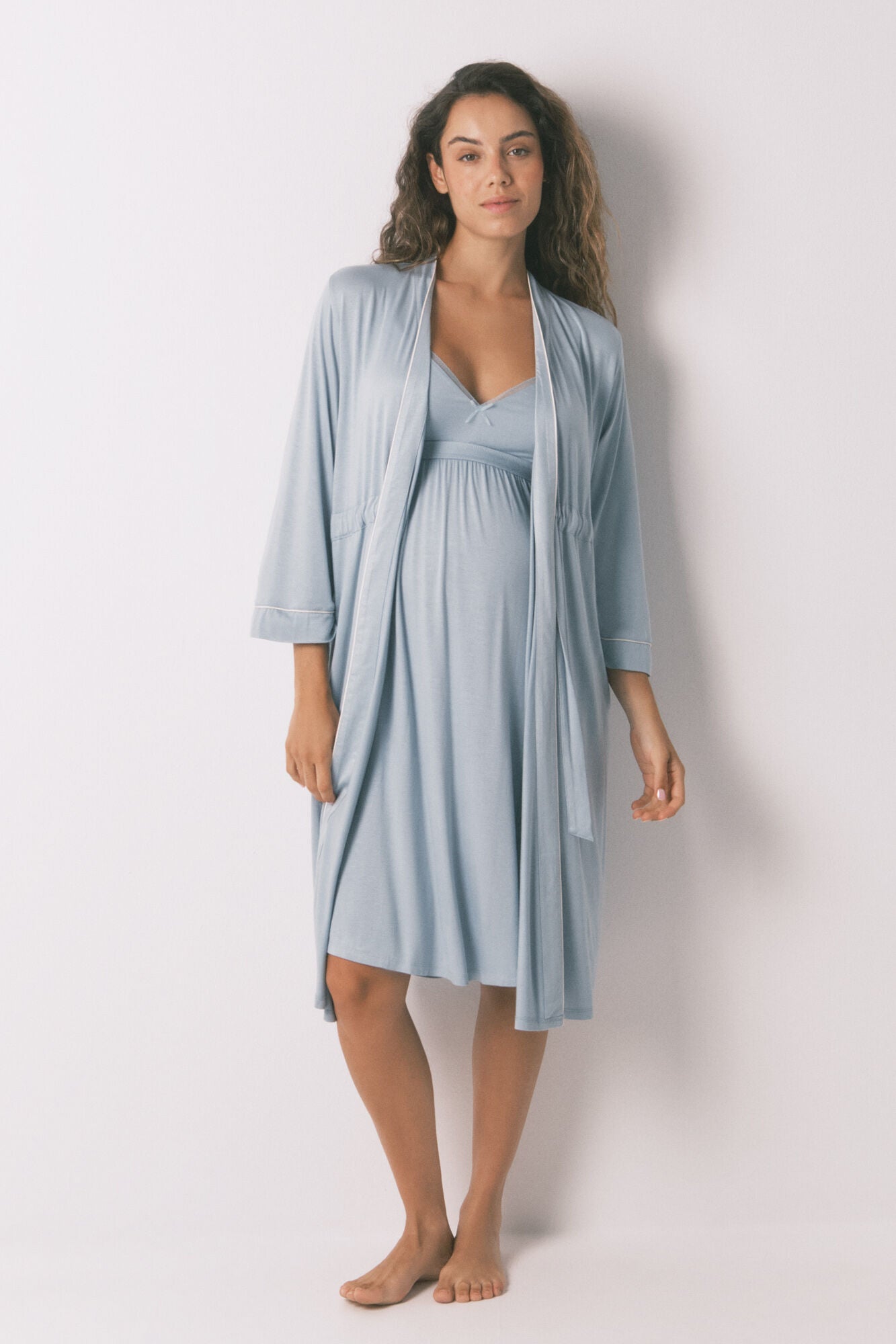 Women Secret_Blue_Blue Soft Touch &quot;Maternity&quot; Technical Nightgown_3632486_26_05