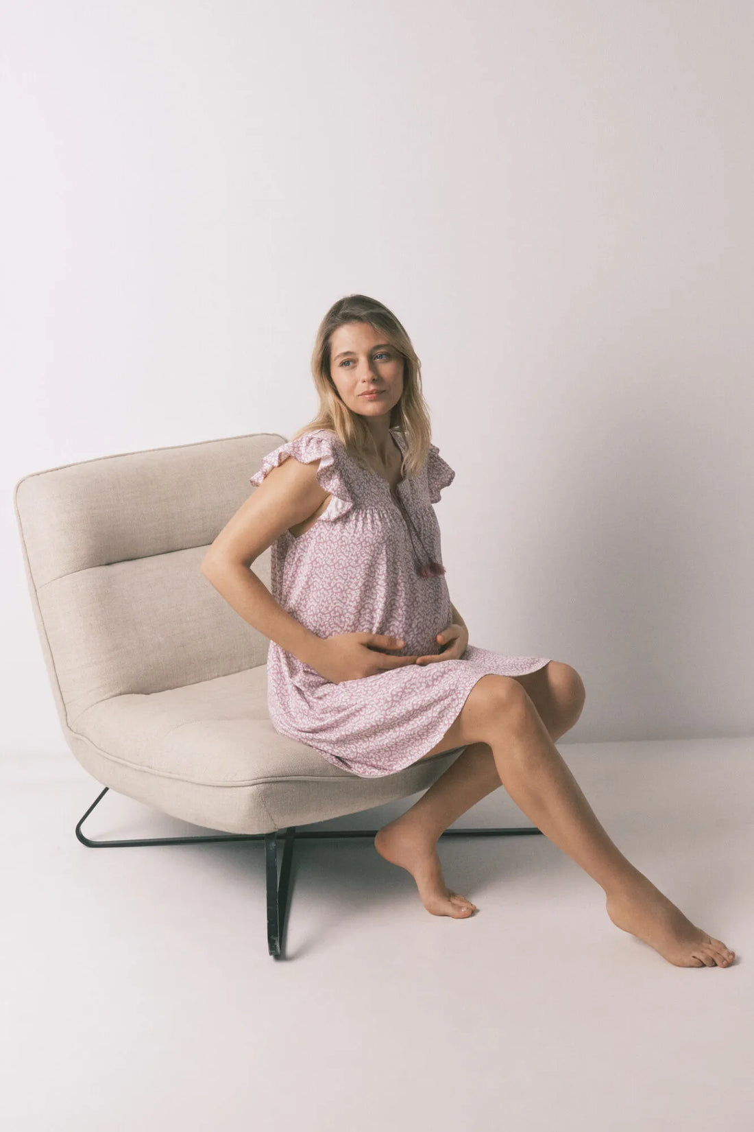 Women Secret_Pink_Pink Cotton "Maternity" Ruffle Nightgown_3633445_72_02