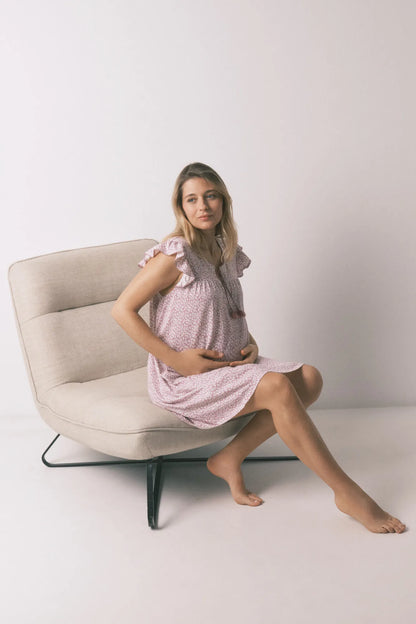 Women Secret_Pink_Pink Cotton "Maternity" Ruffle Nightgown_3633445_72_02