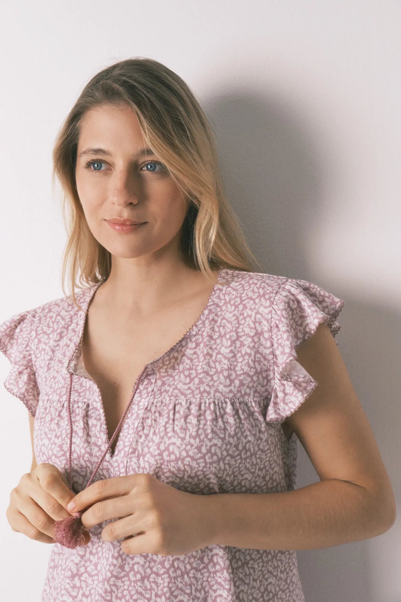 Women Secret_Pink_Pink Cotton "Maternity" Ruffle Nightgown_3633445_72_05