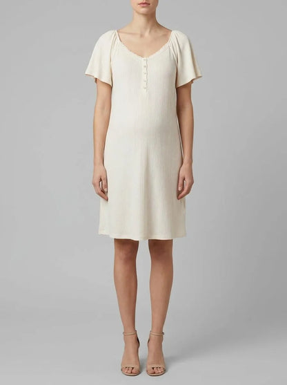 Women Secret_Ivory_White Pointelle Maternity Ruffle Nightgown_3633447_96_00
