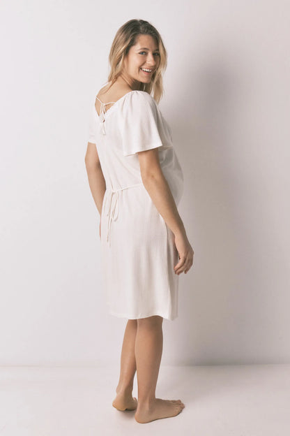 Women Secret_Ivory_White Pointelle Maternity Ruffle Nightgown_3633447_96_04