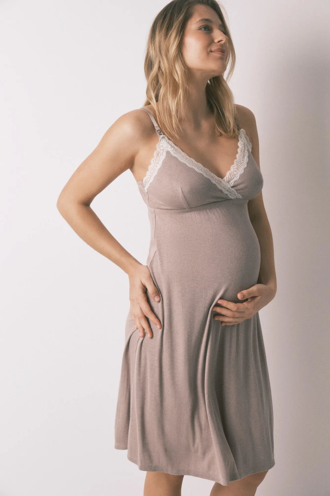 Women Secret_Tan_Lace Straps "Maternity" Nightgown_3633448_35_01