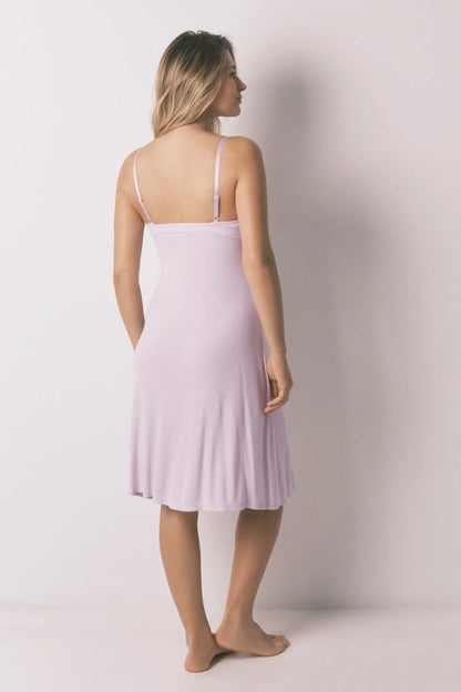 Women Secret_Purple/Lilac_Lilac Ribbed Super Soft Maternity Midi Nightgown_3633451_75_05