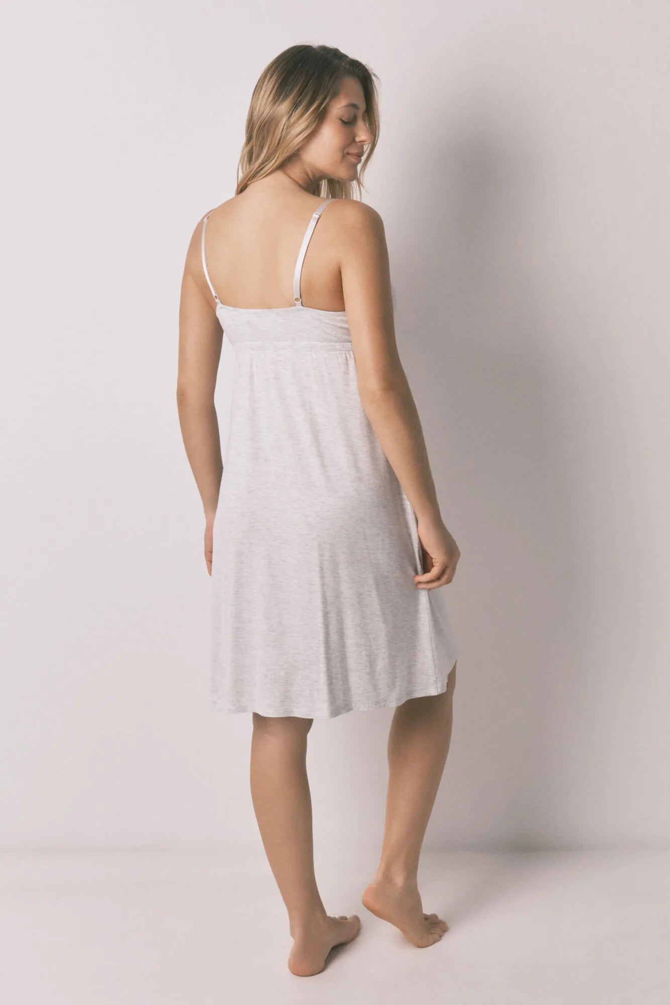 Women Secret Dark Grey Women Grey Straps "Maternity" Nightgown SKU: 3633453_44 Image 05