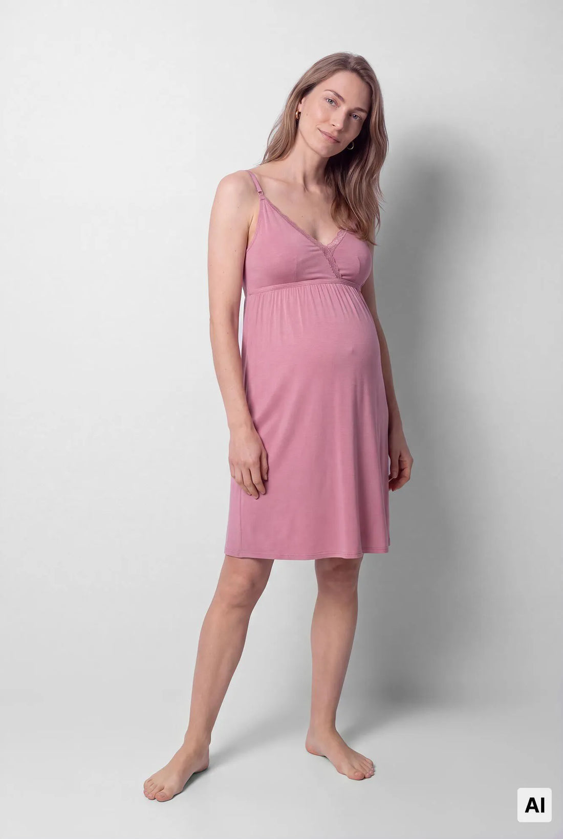 Women Secret Pink Women Pink "Maternity" Breastfeeding Vest Top Nightgown SKU: 3634152_72 Image 01