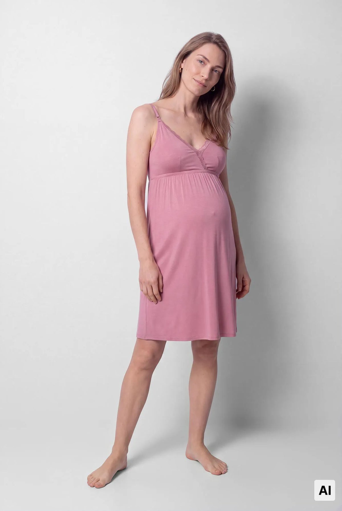 Women Secret Pink Women Pink "Maternity" Breastfeeding Vest Top Nightgown SKU: 3634152_72 Image 01