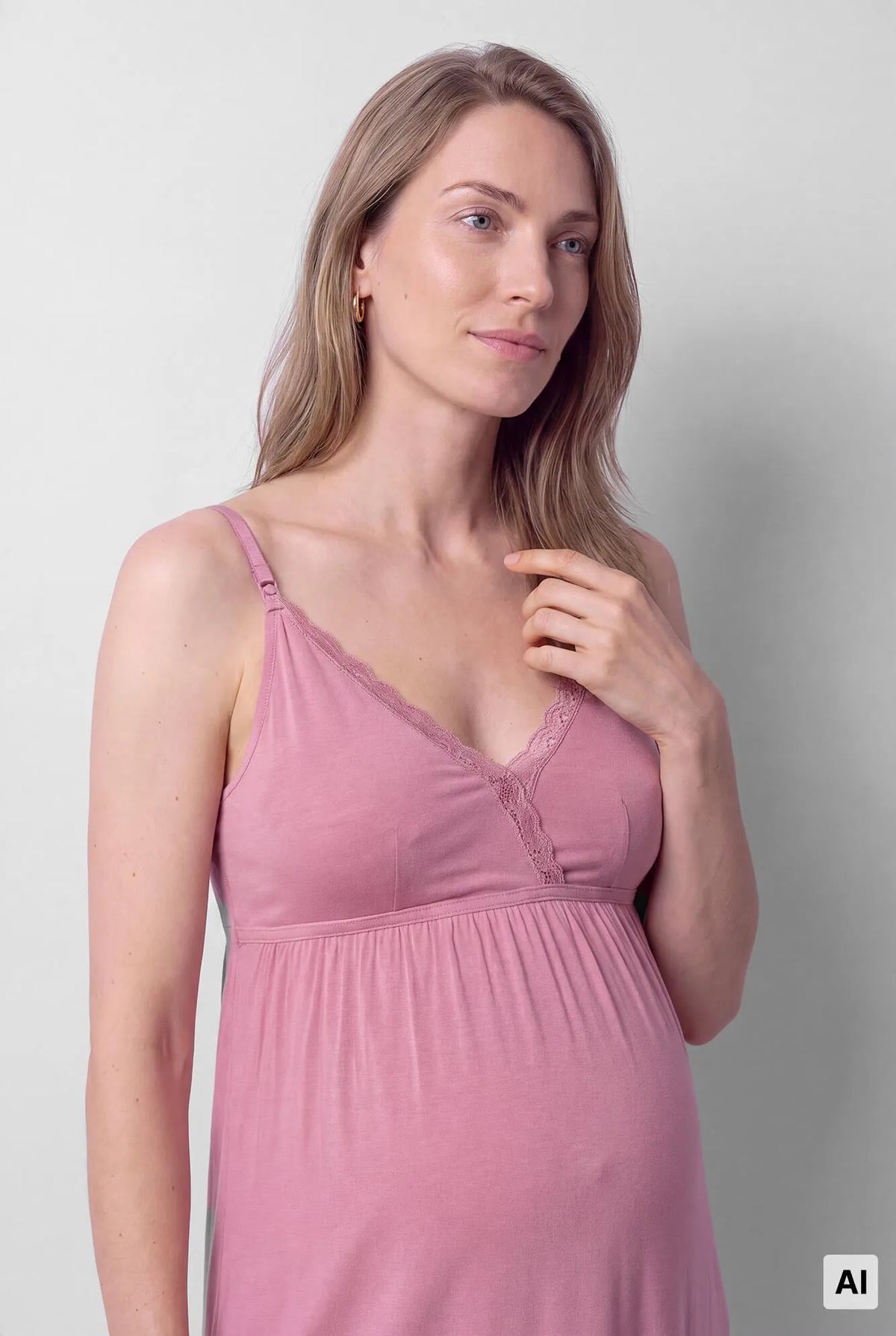 Women Secret Pink Women Pink "Maternity" Breastfeeding Vest Top Nightgown SKU: 3634152_72 Image 03