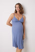 Blue Ribbed "Maternity" Nightgown_01