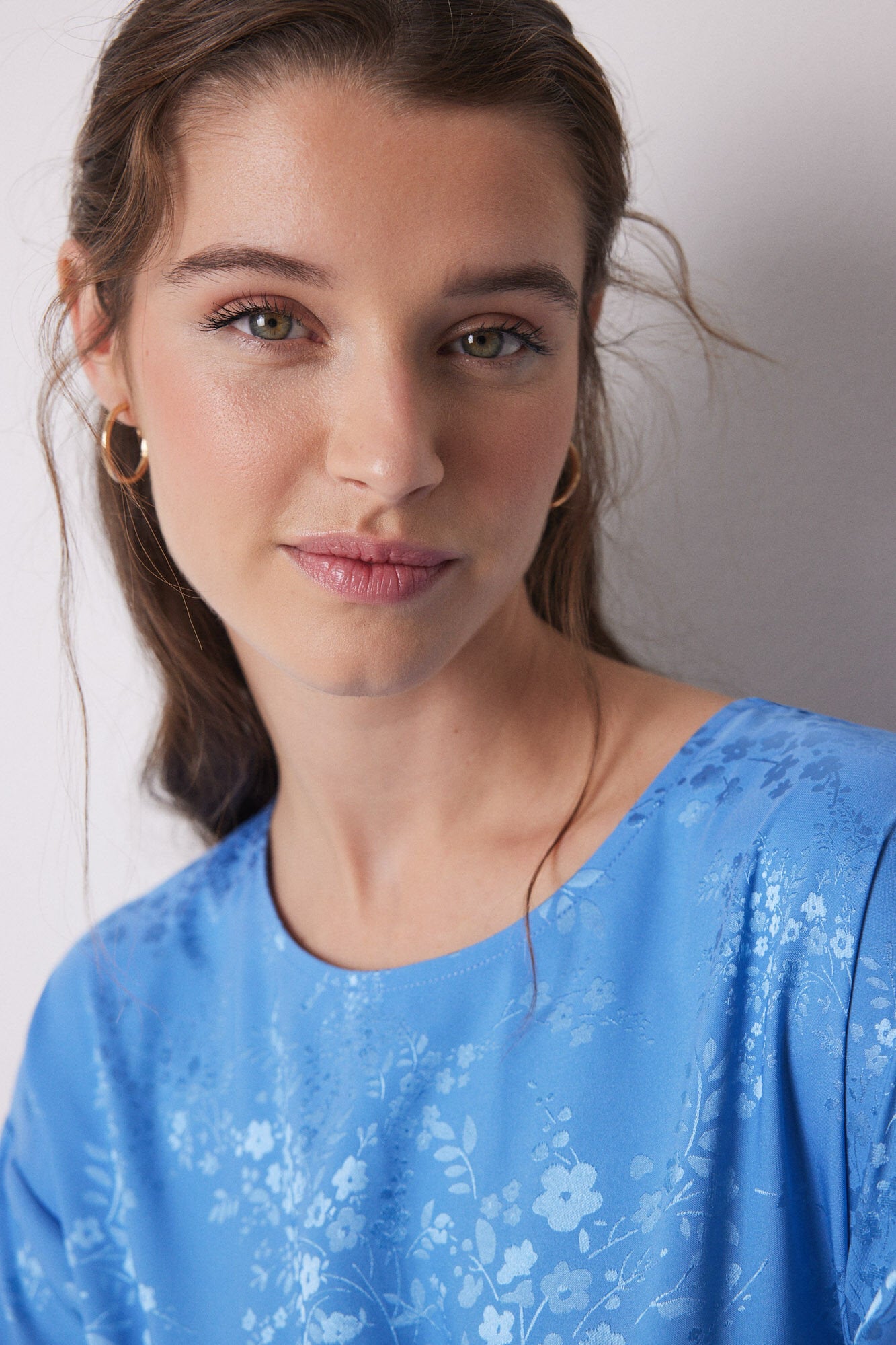 Women Secret_Blue Jacquard Satin Caftan Dress_3639169_19_03