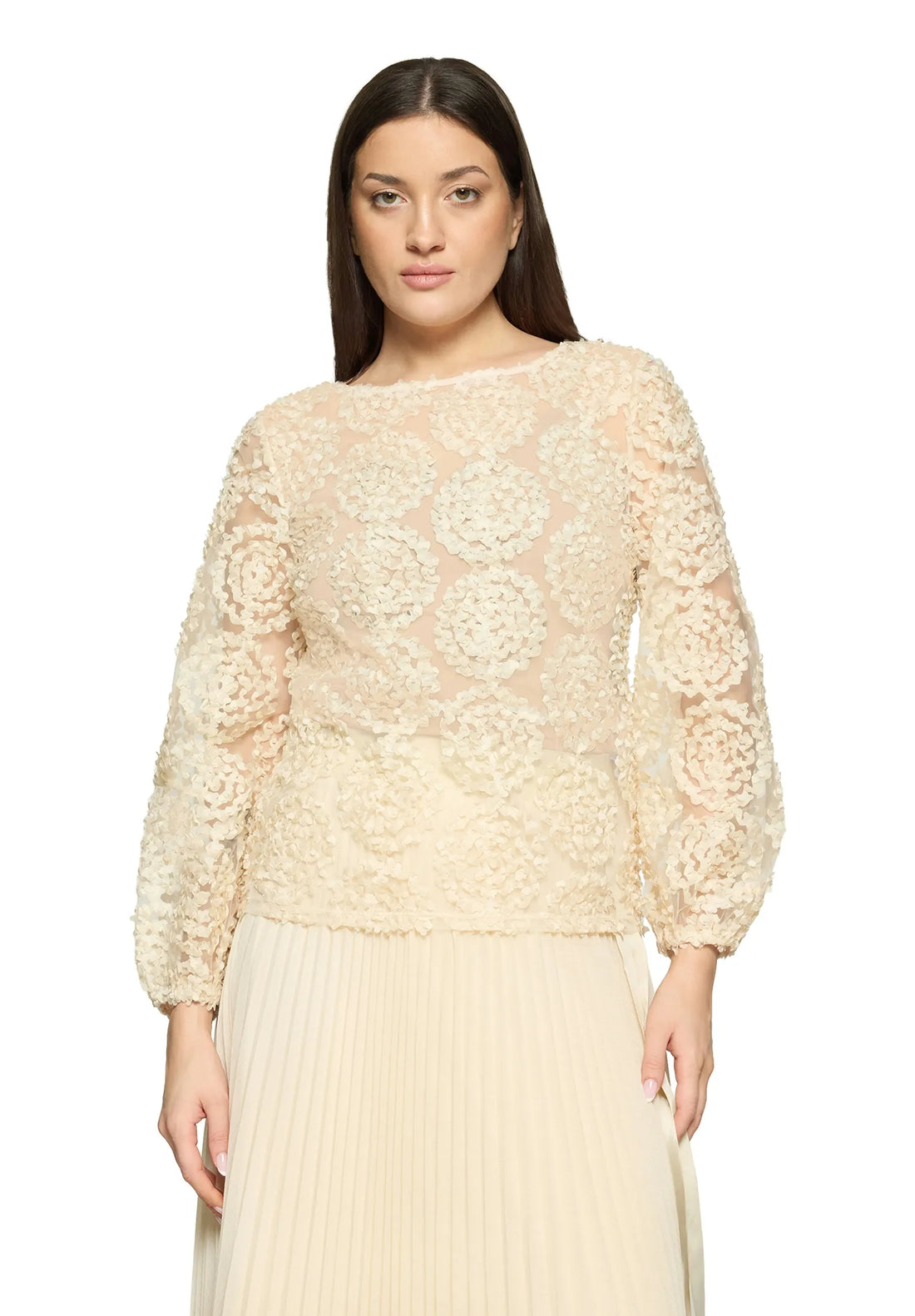 Vera Mont Champagne Sorbet Women Blouse Short 1/1 Sleeve SKU: 3664-4216_1085 Image 01