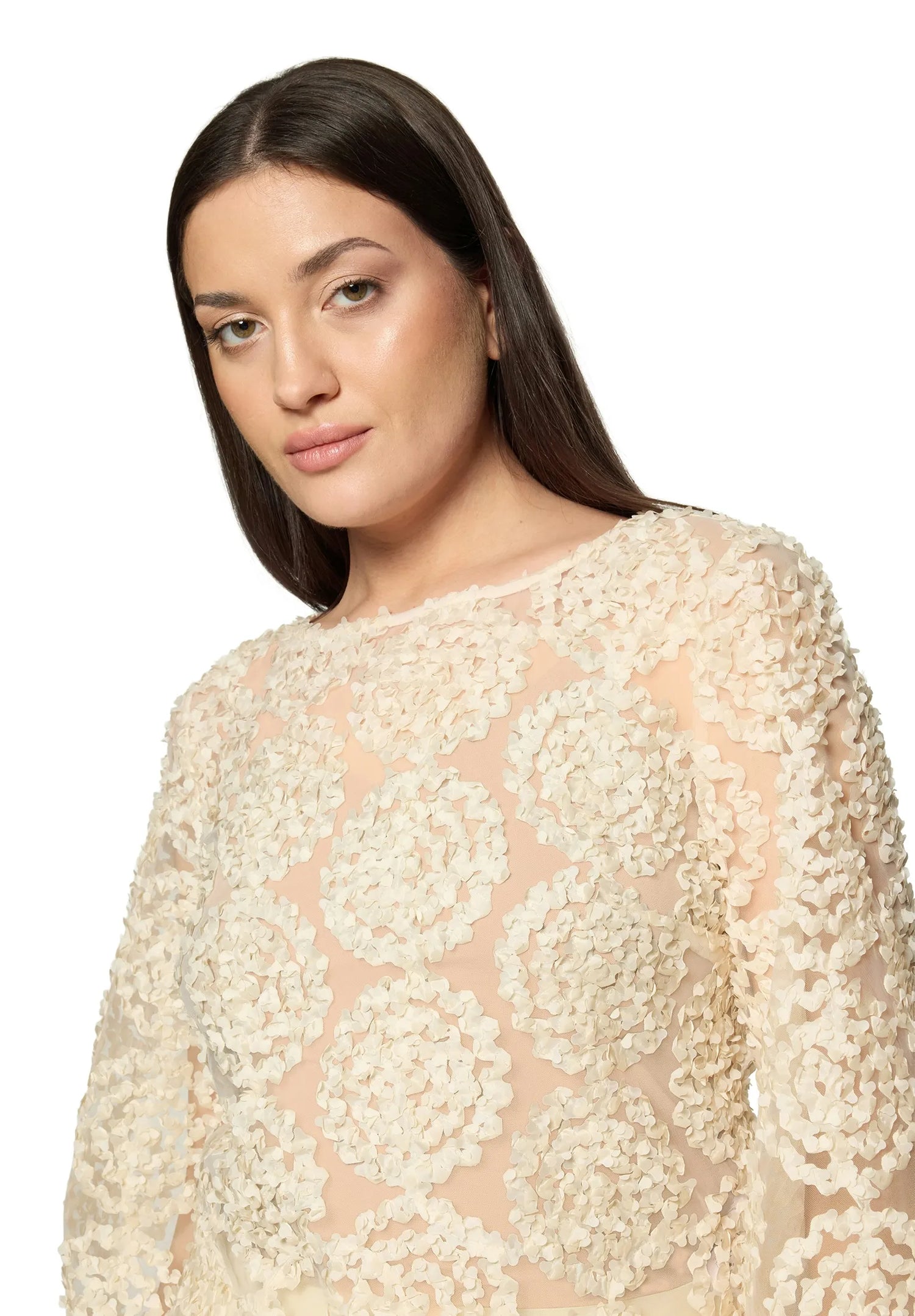 Vera Mont Champagne Sorbet Women Blouse Short 1/1 Sleeve SKU: 3664-4216_1085 Image 04