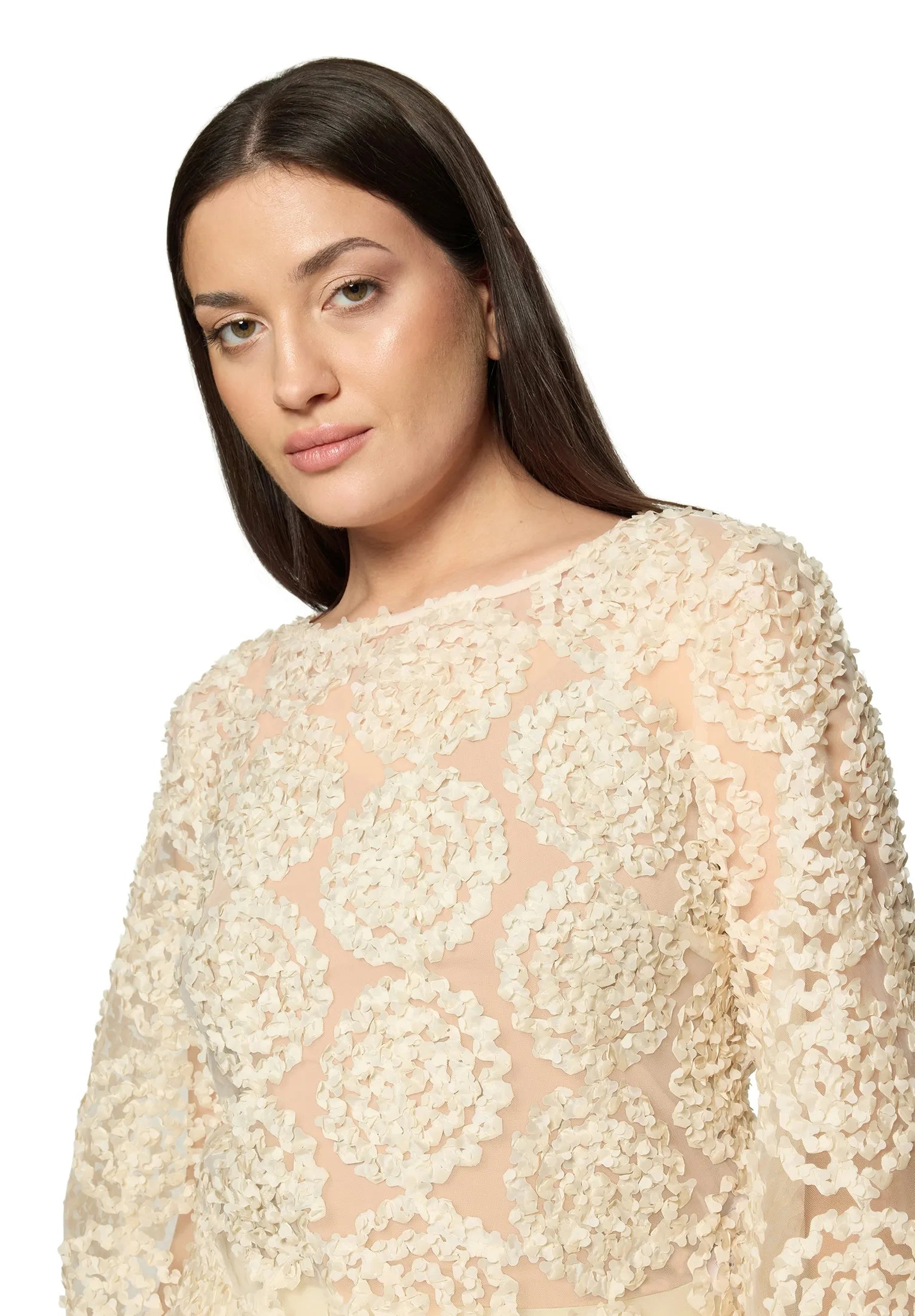 Vera Mont Champagne Sorbet Women Blouse Short 1/1 Sleeve SKU: 3664-4216_1085 Image 04