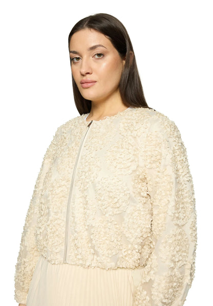 Vera Mont Champagne Sorbet Women Bomber Jacket with Zipper SKU: 3666-4216_1085 Image 04