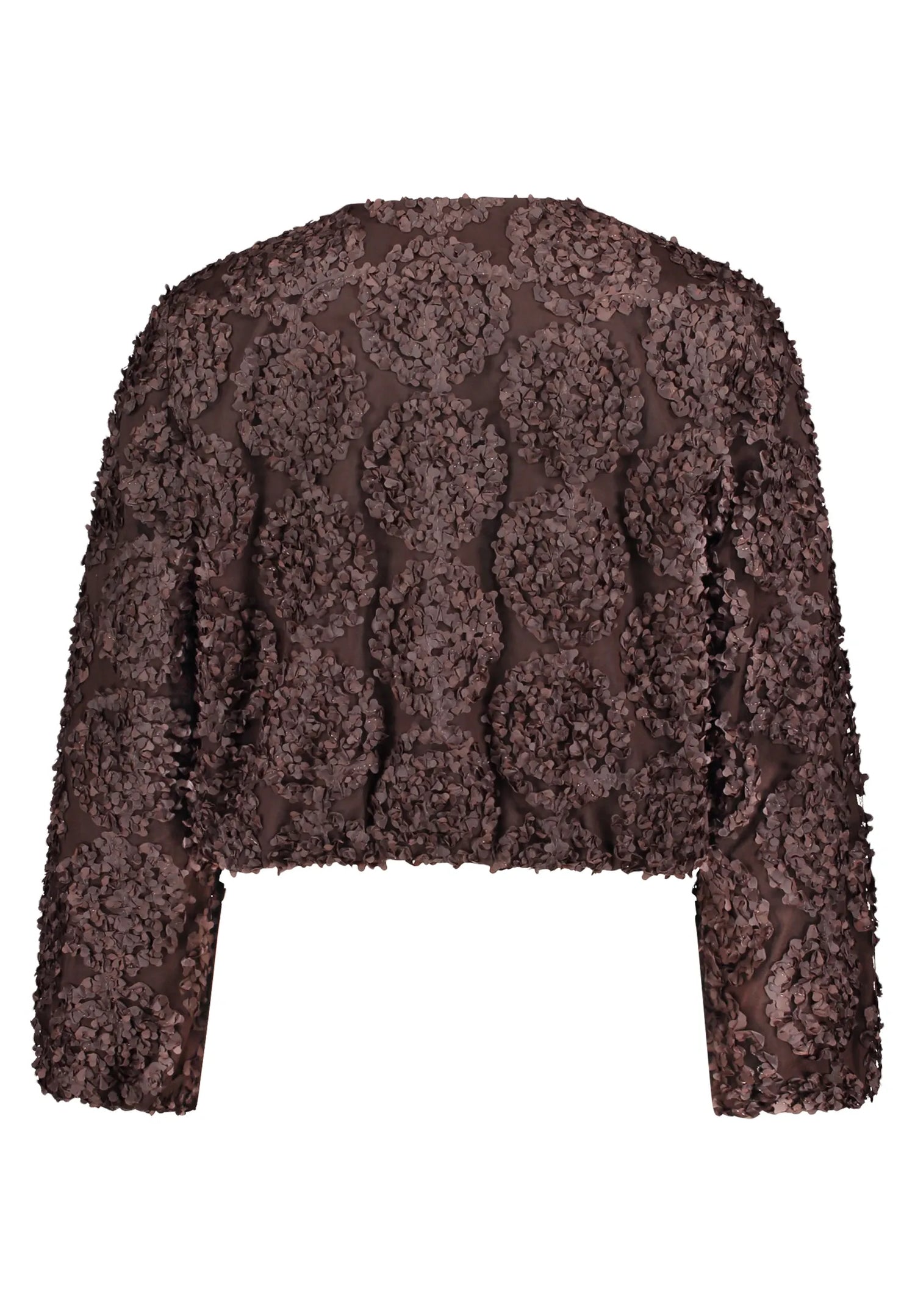 Vera Mont Espresso Brown Women Bomber Jacket with Zipper SKU: 3666-4216_7409 Image 07