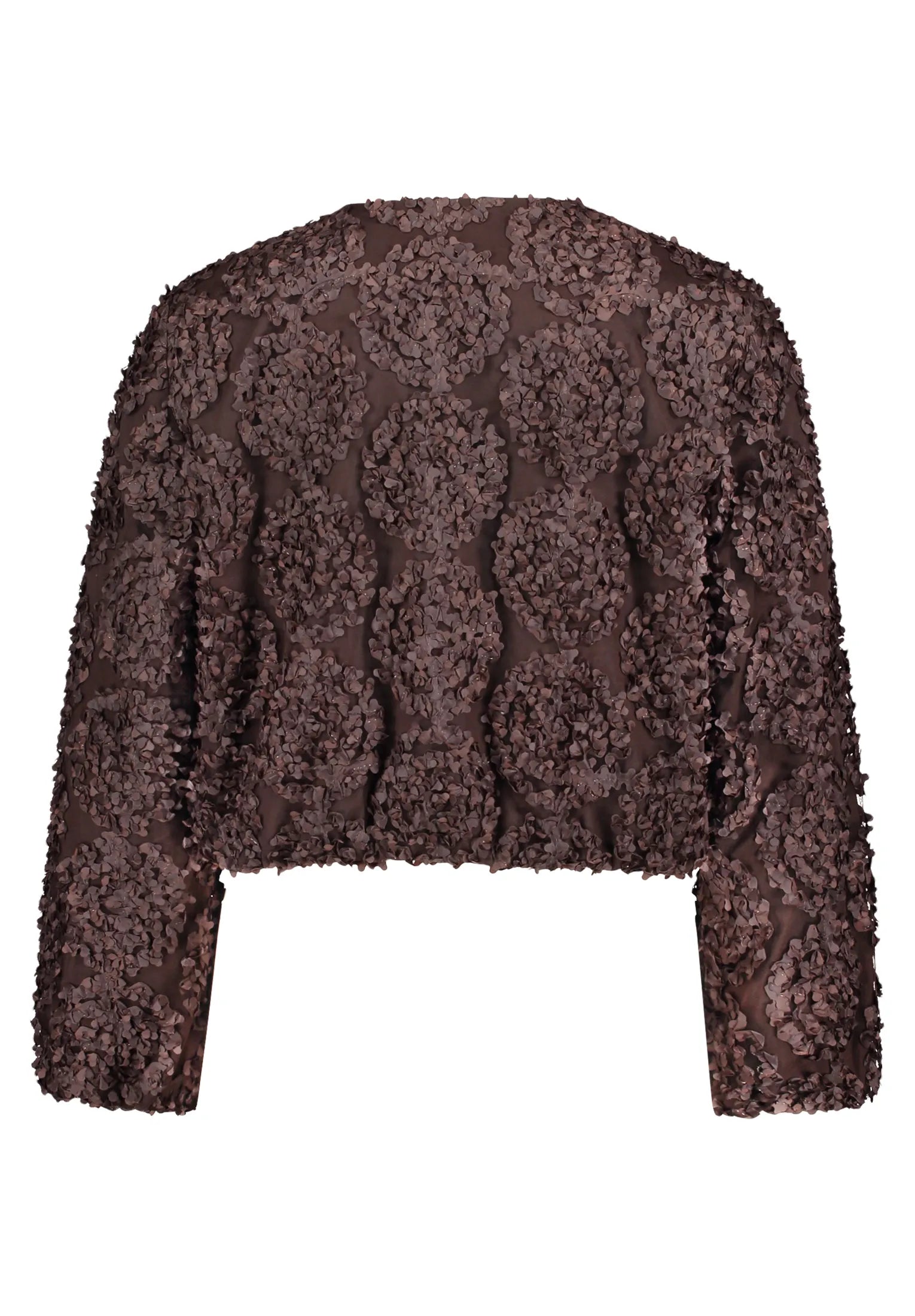 Vera Mont Espresso Brown Women Bomber Jacket with Zipper SKU: 3666-4216_7409 Image 07
