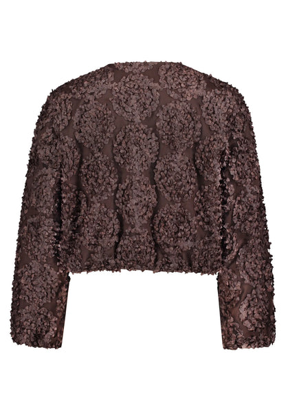 Vera Mont Espresso Brown Women Bomber Jacket with Zipper SKU: 3666-4216_7409 Image 07