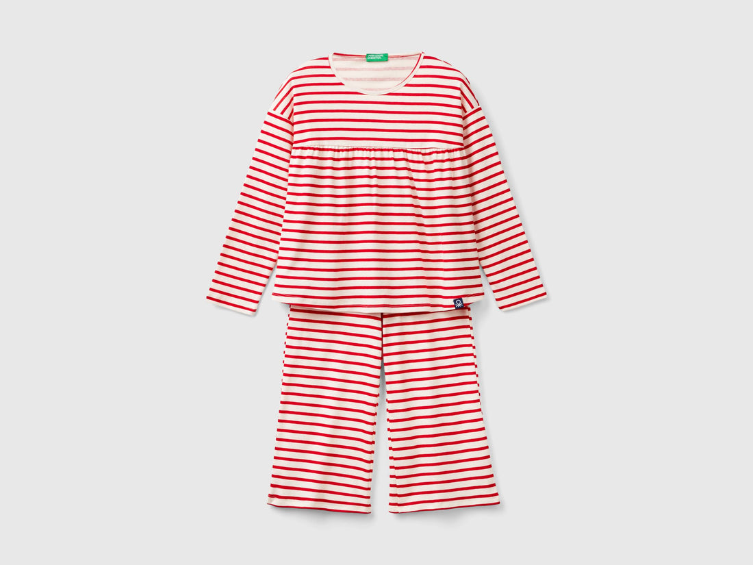 Loose-Fitting Striped Organic Cotton Pyjamas_36G90P06T_61D_01