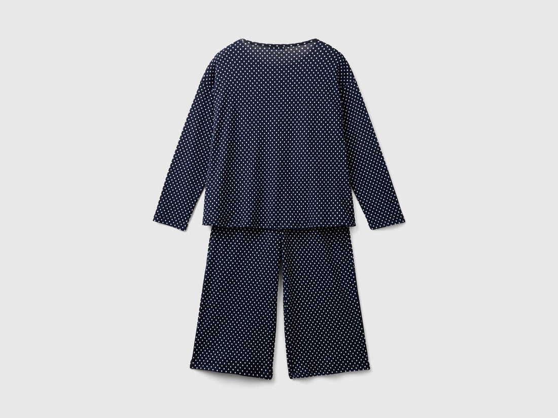 Loose-Fitting Polka-Dot Pyjamas in Organic Cotton_36G90P06T_61Z_02