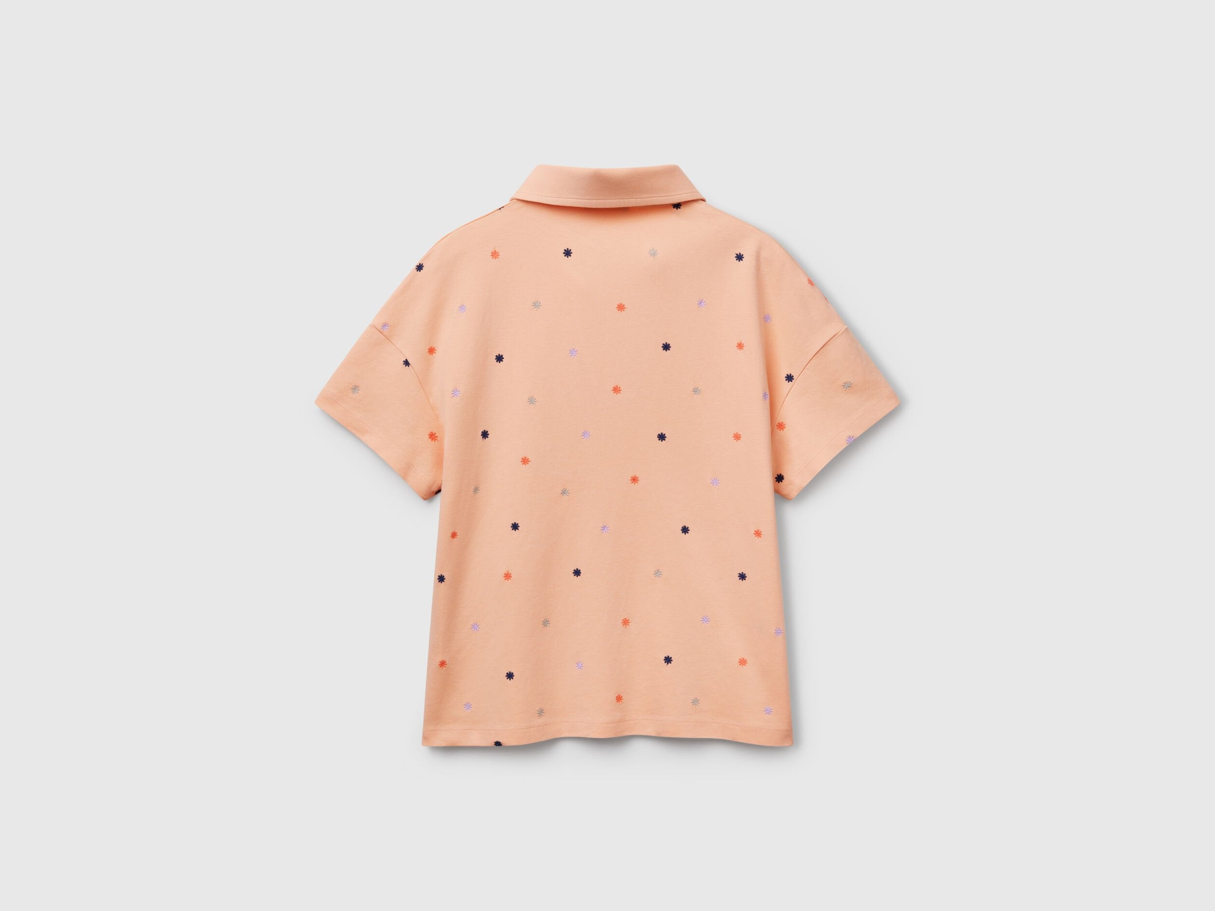 Benetton_Polo with Flower Embroidery_36QJD300X_65H_05