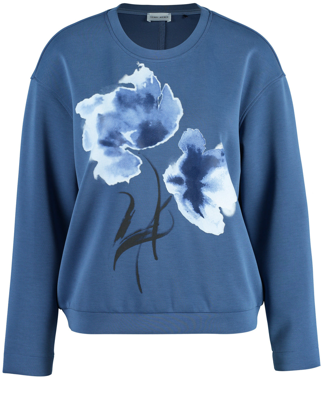 Long Sleeve T-Shirt With Flower Design_370103-44020_8150_01