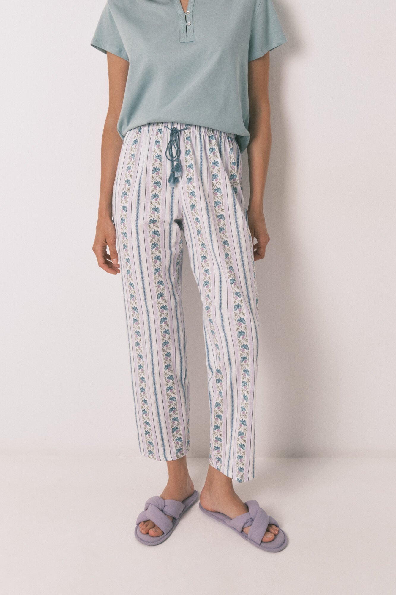 Women Secret_Ivory_Carrot Long Trouser 100% Cotton Borders_3702247_96_02