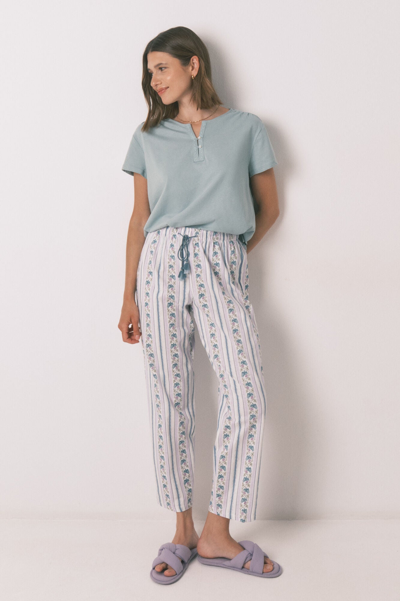 Women Secret_Ivory_Carrot Long Trouser 100% Cotton Borders_3702247_96_03