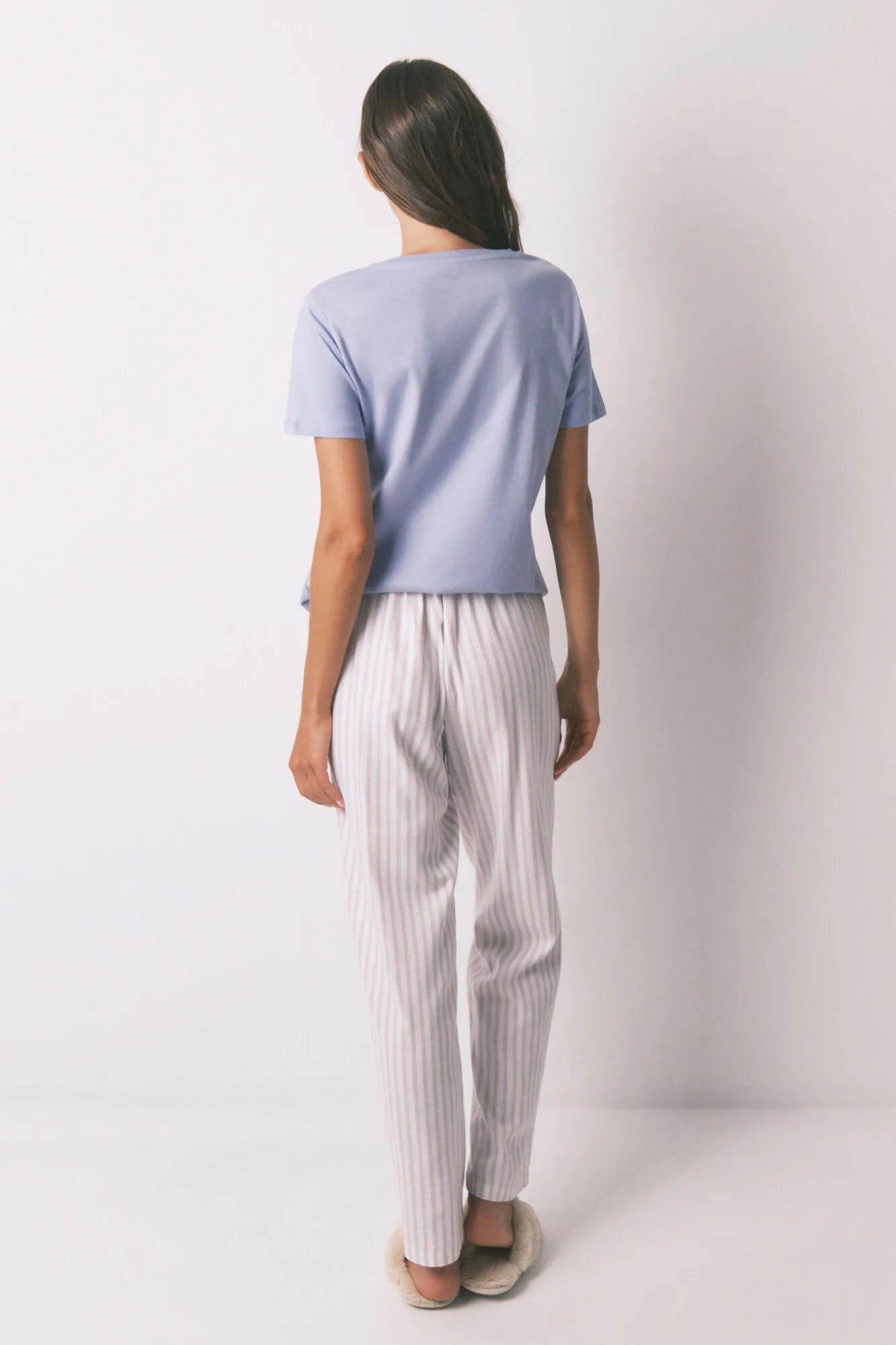 Women Secret_Multicoloured_Long Flannel Trouser with Multicoloured Striped Print_3702252_98_05