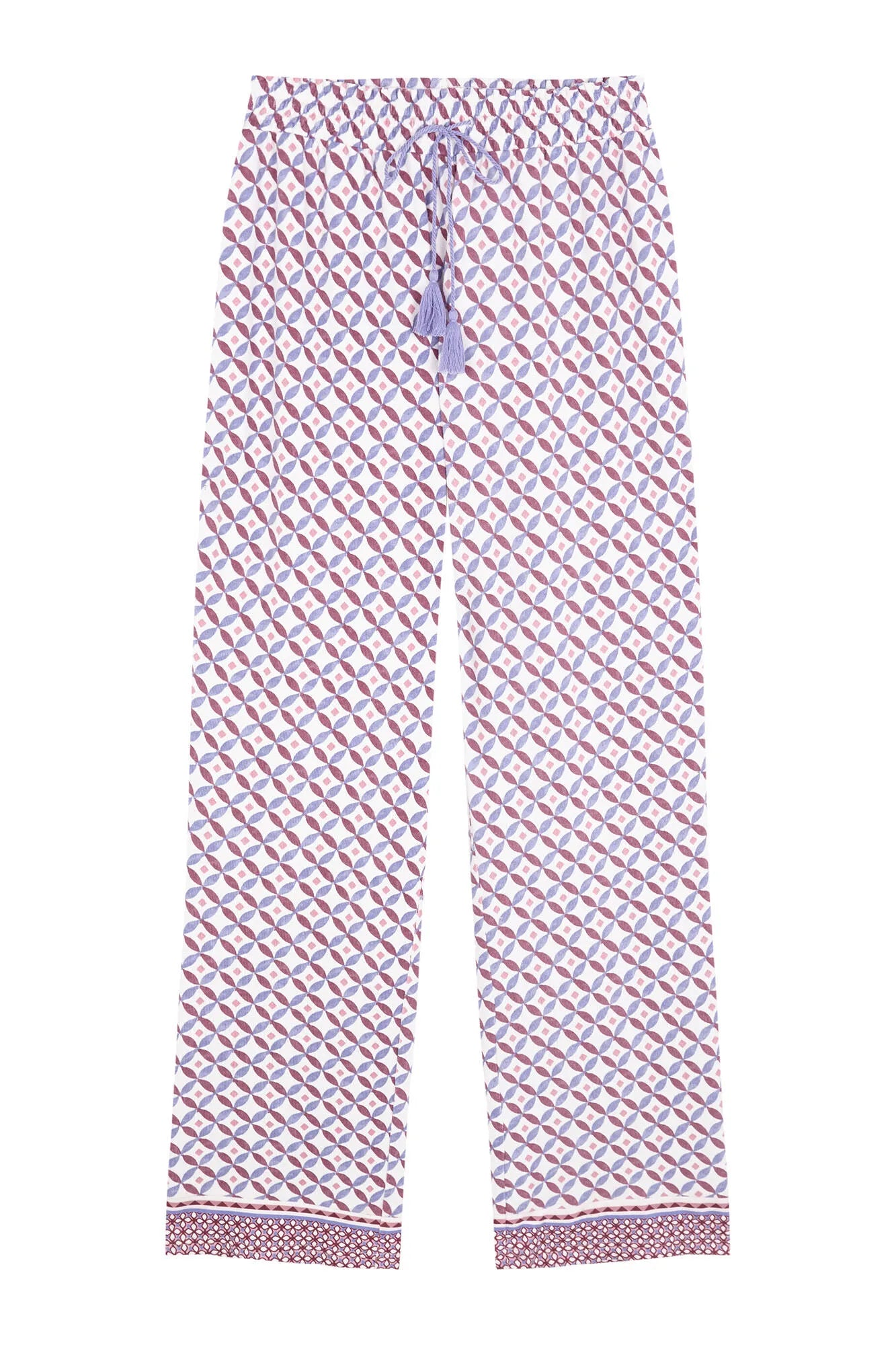 Women Secret_Blue_Wide-Legged Soft Jersey-Knit Blue Long Trouser_3702255_19_05